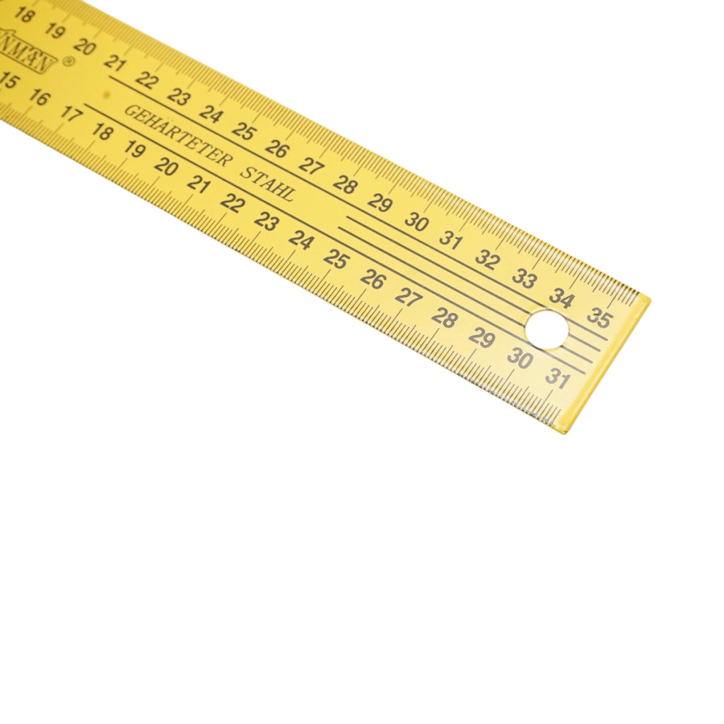 Squadra da carpentiere professionale Crownman, 350 mm/14 pollici, manico in alluminio, righello in acciaio al carbonio.