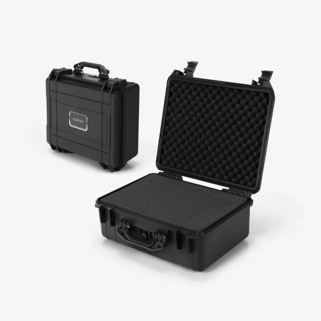 Custodia rigida portatile impermeabile 34 x 31 x 16 cm protezione ottimale per droni e fotocamere plastica nera 20_0018389