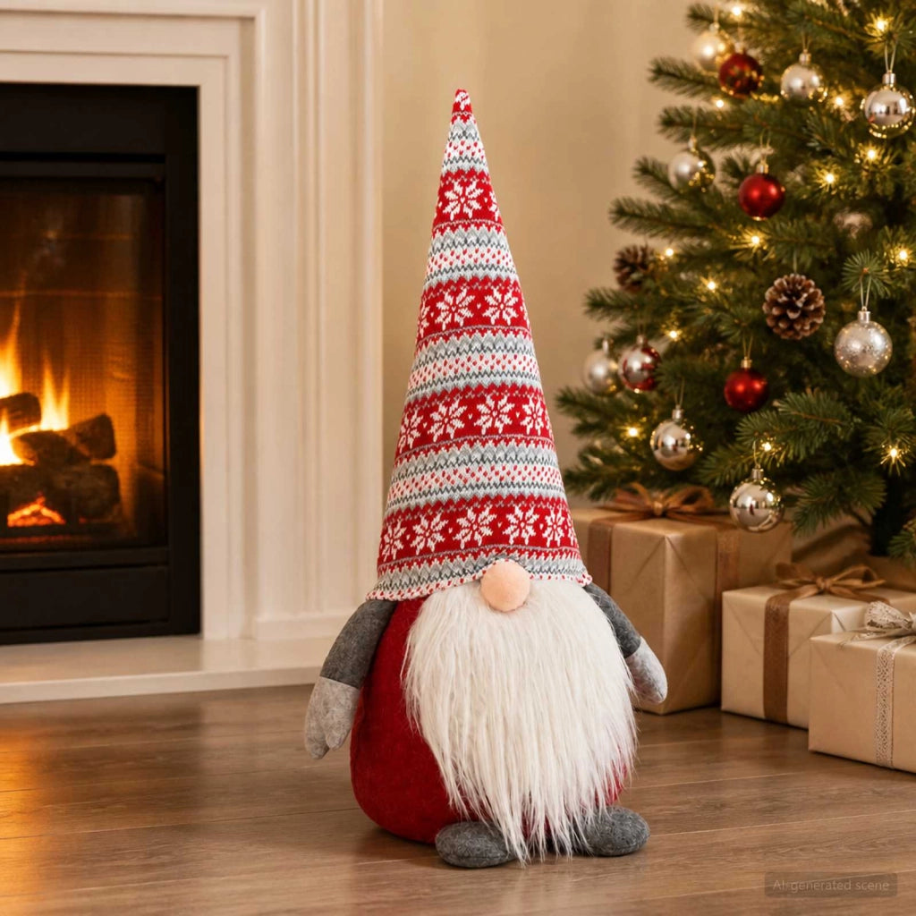 Gnomo di Natale Rosso 45 cm Poliestere 42050773