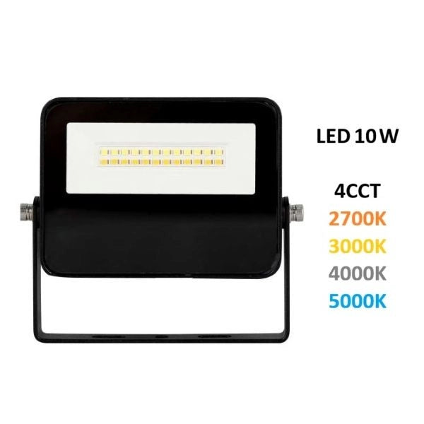 FARO PROIETTORE PER ESTERNO A LED 10W SWITCH 4CCT NERO SKY BENEITO