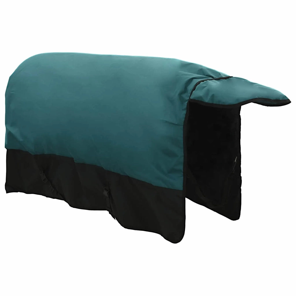 Coperta per Cavalli Verde Scuro e Nero 135 cm Poliestere CFW3956321