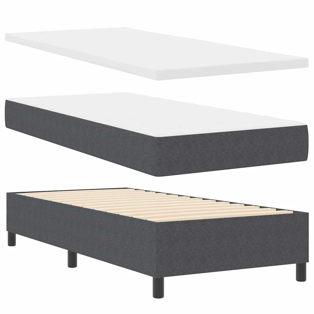 Letto a molle Grigio Scuro e Bianco 80 x 200 cm 3337433