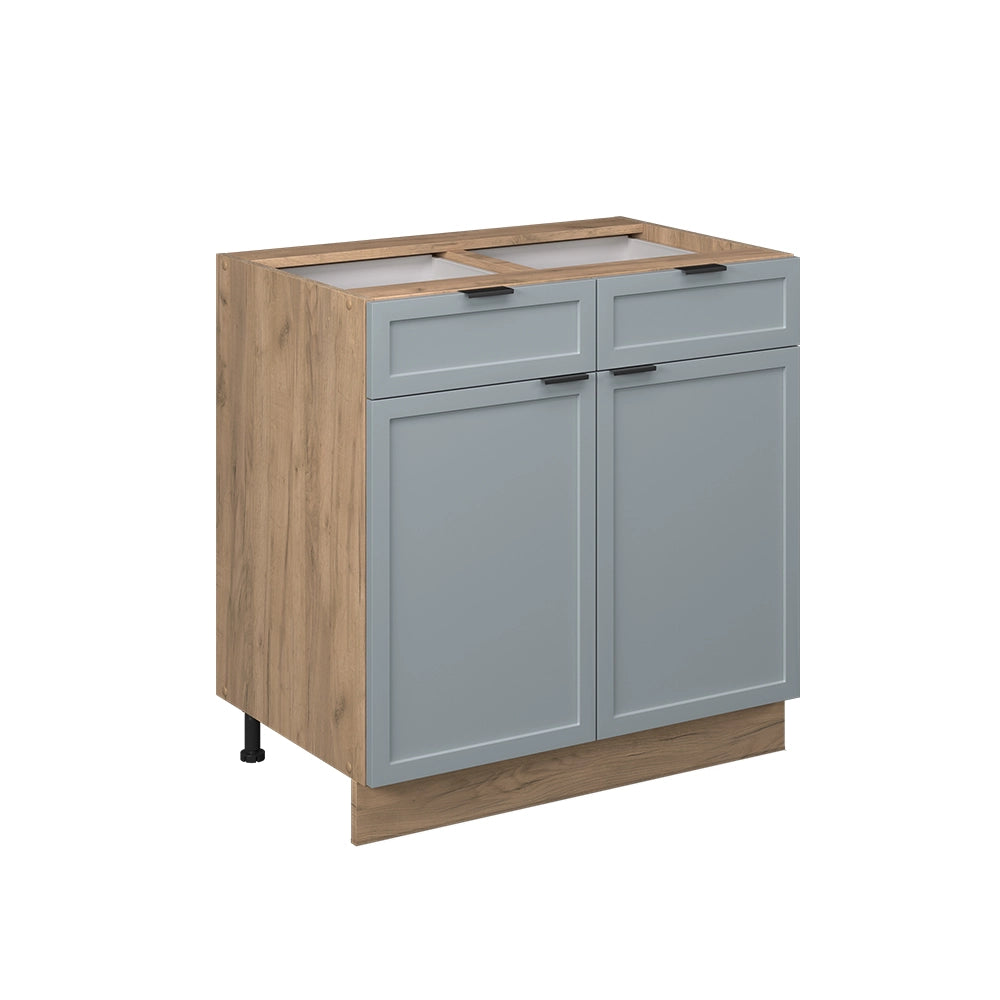 Vicco Mobiletto base per cucina Blu-grigio chiaro 80 cm senza piano di lavoro