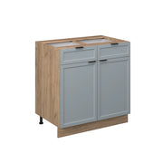 Vicco Mobiletto base per cucina Blu-grigio chiaro 80 cm senza piano di lavoro