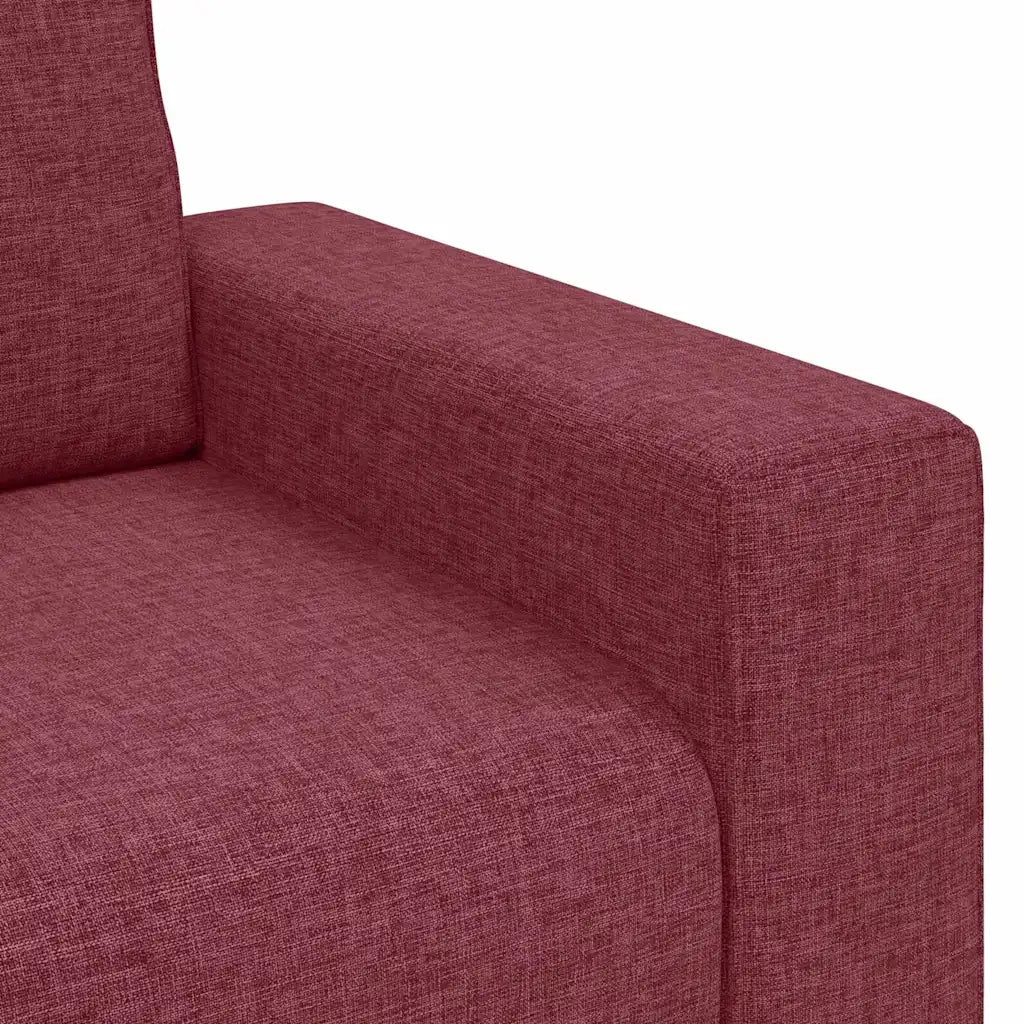 vidaXL Divano a 2 Posti Rosso Vino 120 cm in Tessuto