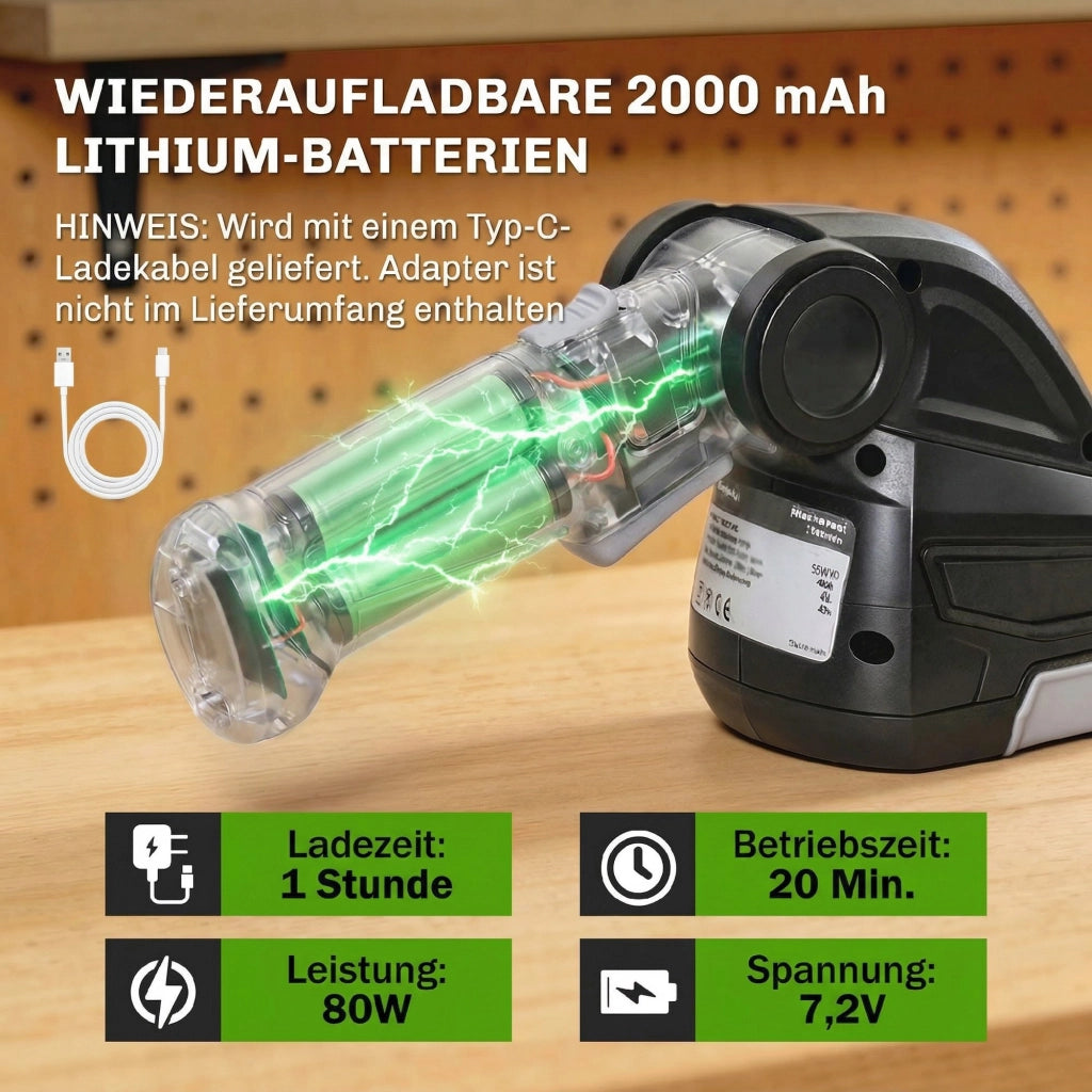 Tosaerba per Siepi Elettrico 2 in 1 ¨C zephmum ¨C 2 Lame, 2 Batterie 7.2V 2.0Ah, Nero