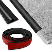 Striscia di transizione per pavimenti in PVC, 5 m, per passaggio da tappeto a pavimento in legno, striscia di transizione per tappeti, scale e porte (nero)