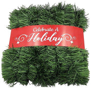 Decorazione di Natale a 15 m, verde scuro, non illuminata, per esterni e interni, alta qualità artefatto verde