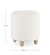 Sgabello Contenitore Ø 36x39,5 cm Zena in Bouclè