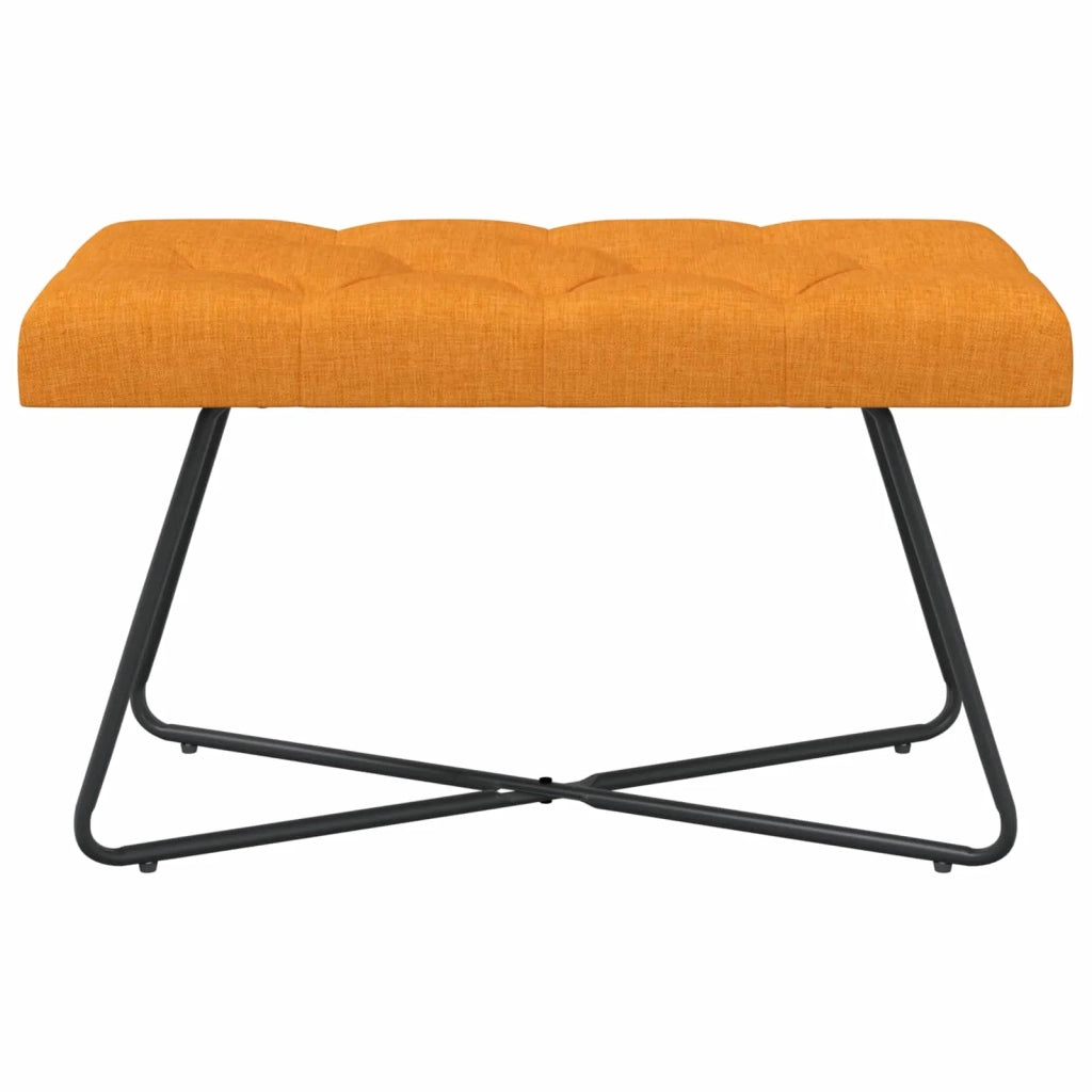 Panchina con bottoni imbottiti Giallo Scuro 80 x 40 x 46 cm 42038366