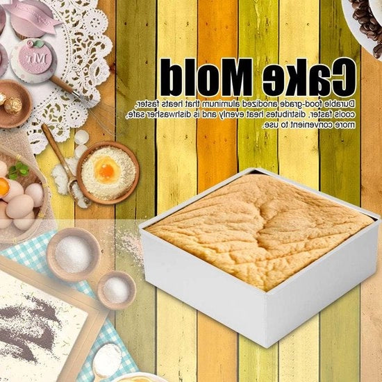 Forme quadrati per torte mousse, forma per torta in alluminio anodizzato, attrezzatura per la panificazione da forno per la casa