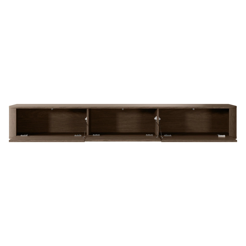 Kahate, Mobile Porta tv 3 Cassetti, 200x34x28h cm Marrone Noce