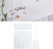 Organizzatore multifunzionale da parete per spazio risparmiato - Sostegno autoadesivo - Materiale PP duraturo - Adatto per camera da letto/bagno