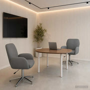 Sedie da scrivania girevoli 2 pz 54 x 58 x 90 cm Grigio Scuro 3428296