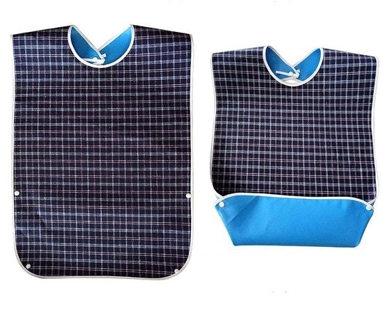 Asciugamano per Bagno - Impermeabile - Per Adulti - Per Anziani - Asciugamano da Lavare - Dimensioni Ampie 60x44 cm - Tasca per Cucchiai
