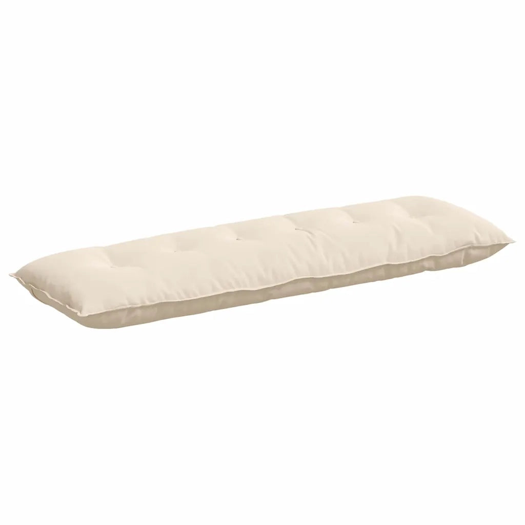 Cuscino per Schiena Beige 160 x 50 cm Tessuto in Microfibra