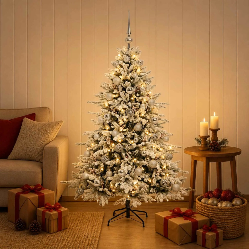 Albero di Natale artificiale con palline 150 cm 150 LED 3465968