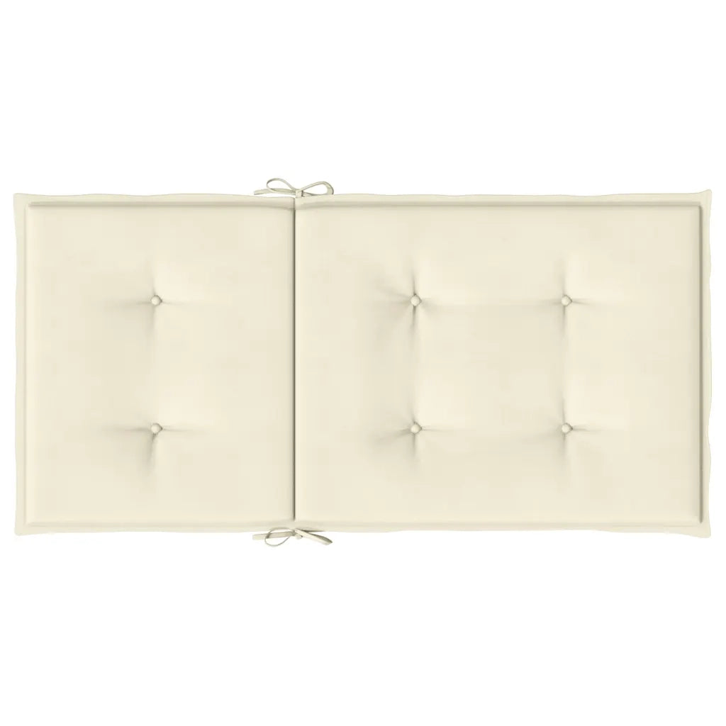 Cuscini per Sedia 4 pz Crema 100x50x3 cm in Tessuto Oxford