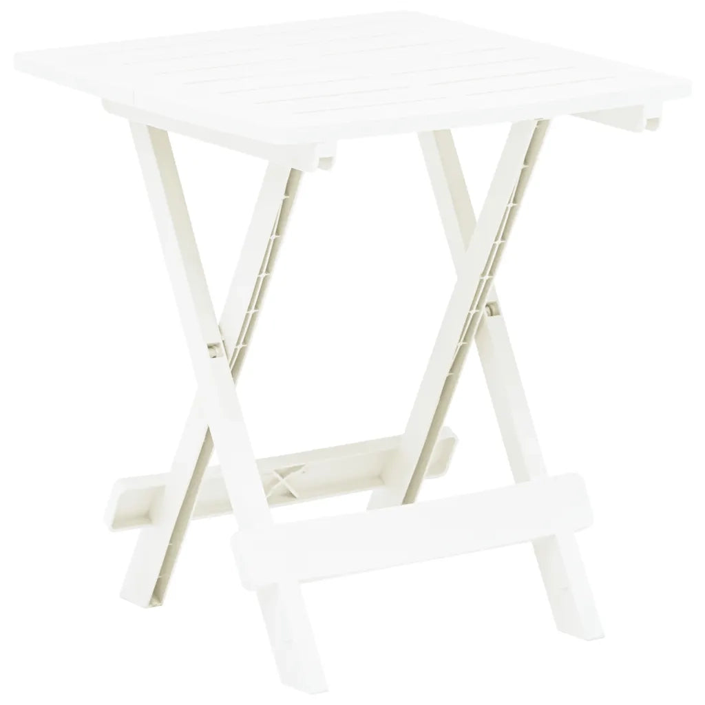 Tavolo da Giardino Pieghevole Bianco 45x43x50 cm in Plastica  cod mxl 34127