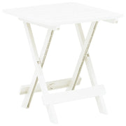 Tavolo da Giardino Pieghevole Bianco 45x43x50 cm in Plastica  cod mxl 34127