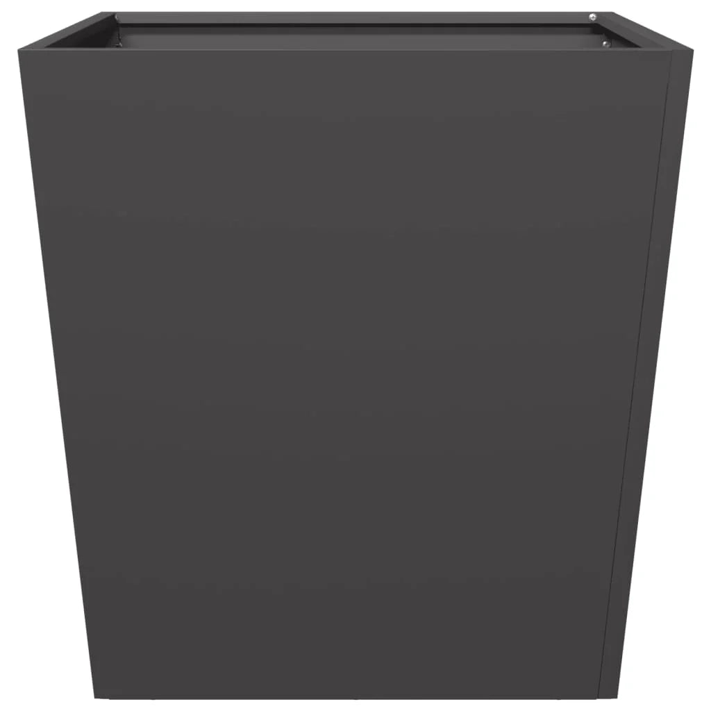 Fioriera rialzata per piante fiori terrazza giardino 50 x 50 x 50 cm acciaio nero 02_0037655