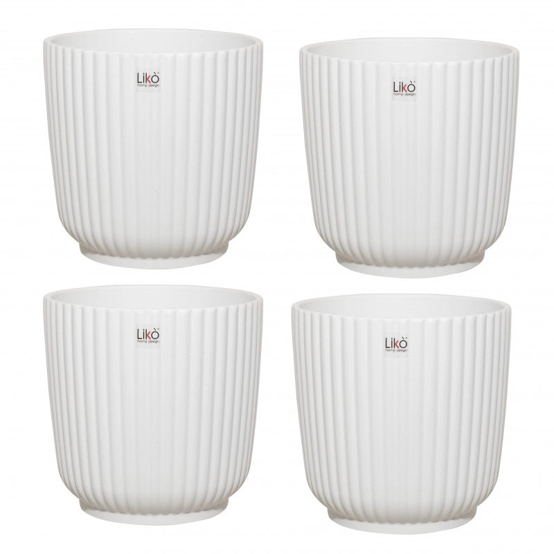 PORTAVASO CASPO' VASO LIKO' MARLE' DA 20,5 CM DI DIAMETRO Colore: Bianco