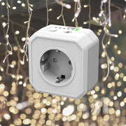 Timer di accensione e spegnimento per contatore elettrico, timer per energia risparmiata - stufe, macchine da caffè, misuratore di corrente in bianco