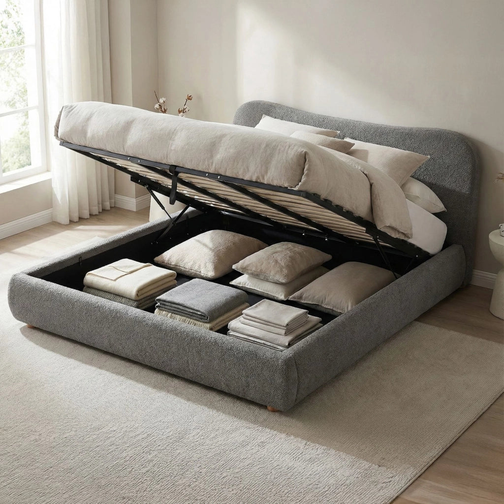 Letto Maido Teddy in tessuto 180x200 cm 1