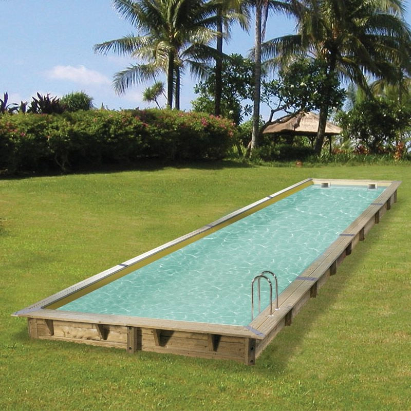 Piscina In Legno Interrata Northwood 1550 - 15,50 X 3,50 X H.1,55 M - Liner Beige