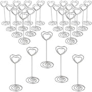 Hartvormati accessori per tavola | forma cuore | Ø 3,2cm | 8,6cm alto | argento | 25 pezzi | ideali per decorazioni da tavola per matrimoni e compleanni
