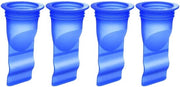 Controlli di scarico in silicone installabili a 4 pezzi - Anti reflusso valvola unidirezionale per tubi di bagno, cucina e toilette (blu)