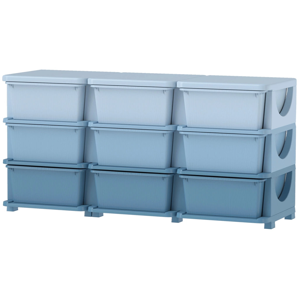 Cassettiera 9 Cassetti per Bambini ¨C Zephmum ¨C Blu