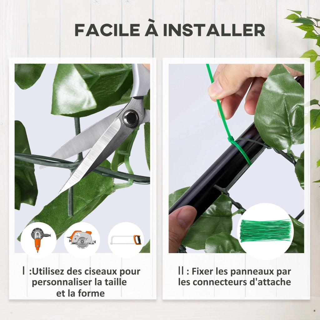 Hedge Artificiale Brise-Vue ¨C Minimal ¨C Verde Scuro 1x3 m
