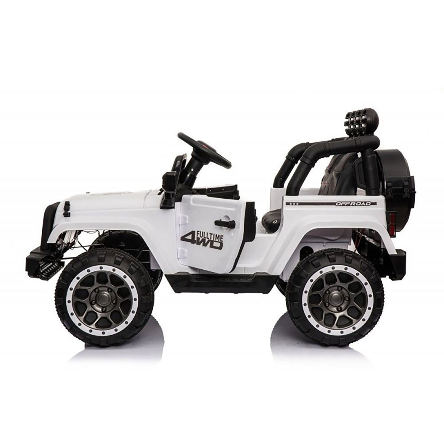 Macchina Elettrica per Bambini Fuoristrada Adventure 12V con Telecomando Bianco