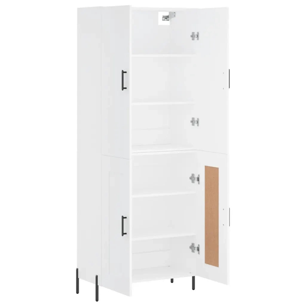 Credenza Bianca 69,5x34x180 cm in Legno Multistrato 3195795