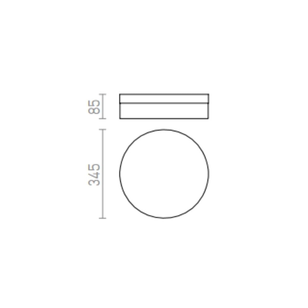 Plafoniera AWE 33 da soffitto cromo 230V LED 21W IP44 3000K