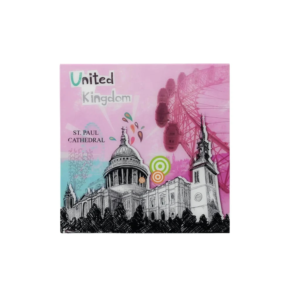 Stampa su vetro da parete cathedral 70x70 cm design moderno | Duzzle