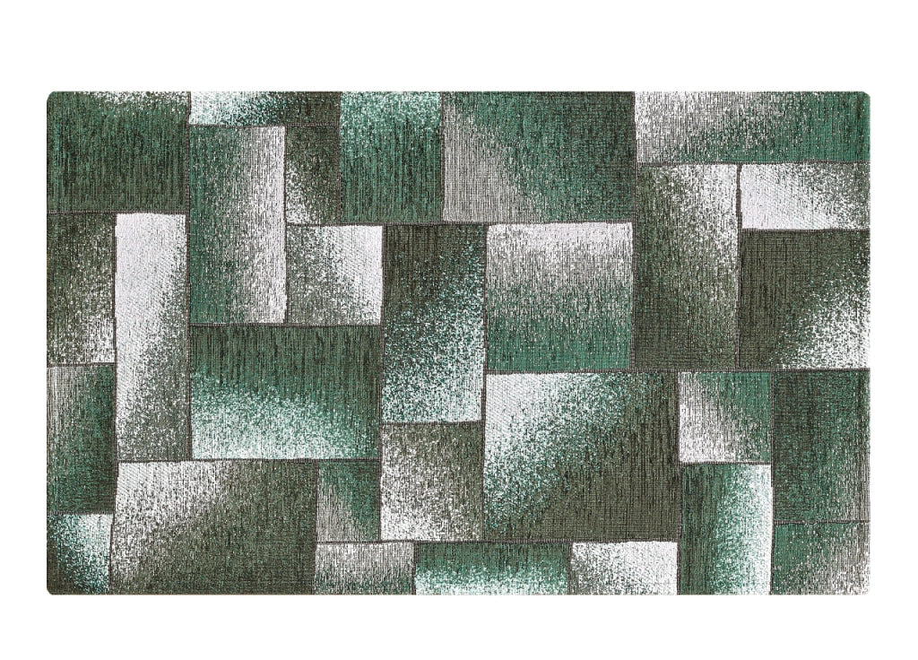 Tappeto Salotto Velour Antiscivolo Disegno Tetrix By Suardi - 85x150 - Verde