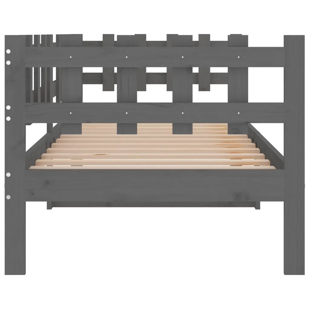 Dormeuse Grigia 90x200 cm in Legno Massello di Pino cod mxl 60515