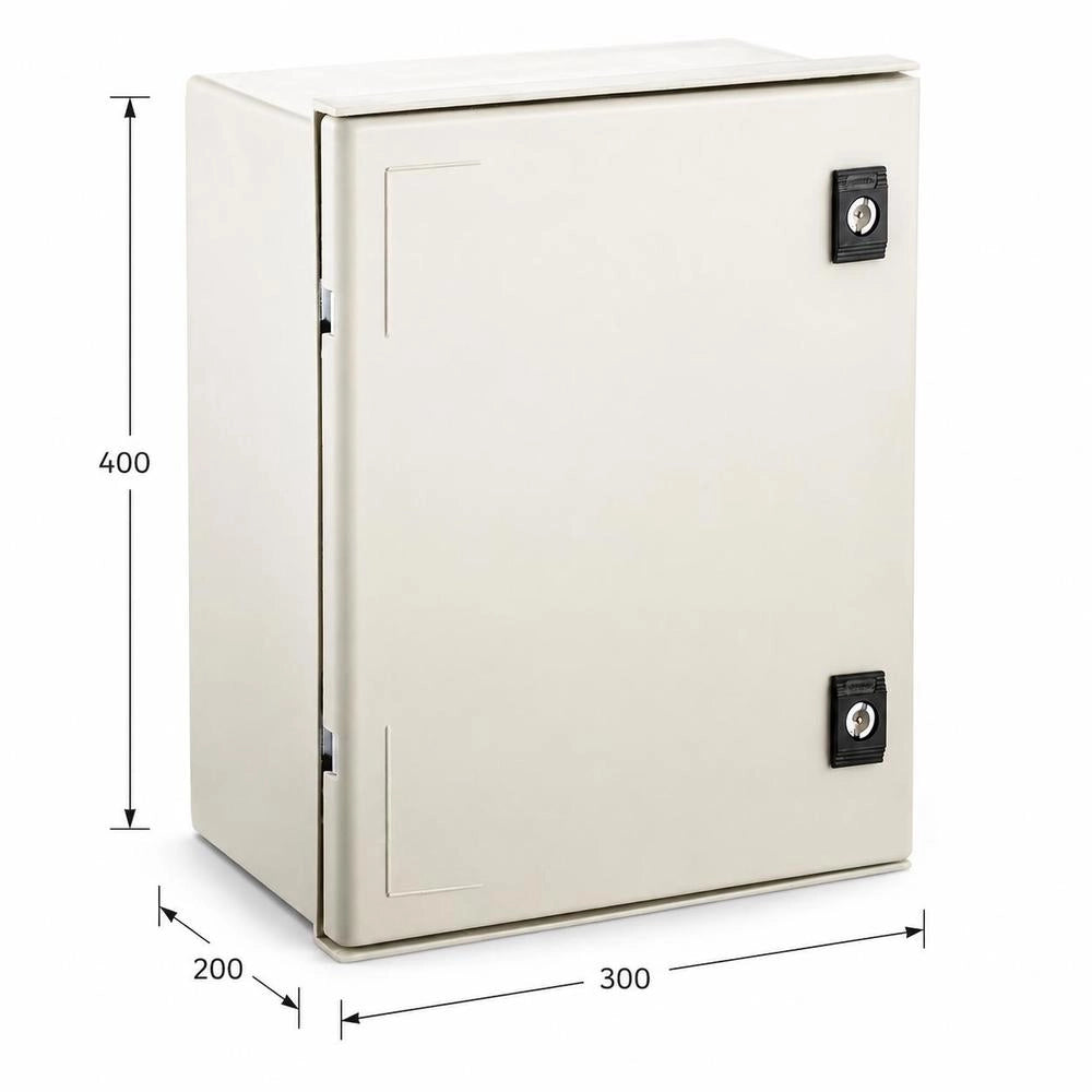 NEMA Fiberglass Enclosure, 40 X 30 X 20 Cm, NEMA 3X Fiberglass Distribution Cabinet, IP66 Waterproof And Dustproof, Electrical Junction Box For Indoor/outdoor Use, With Mounting Plate