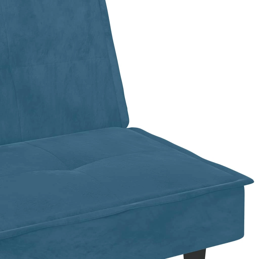 Divano letto con portabicchieri velluto blu 02_0021021