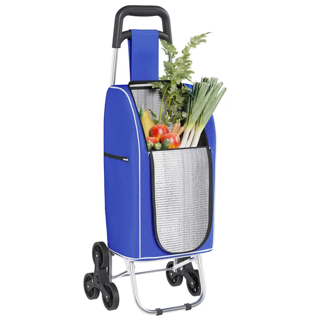 Carrello della spesa Blu 39,5 x 33 x 93 cm Tessuto Oxford 42002341