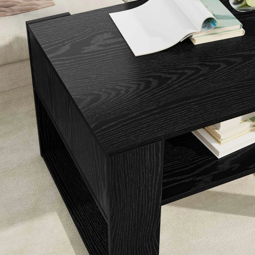 Tavolino da salotto Rovere Nero 66 x 53 x 45 cm