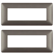 Bticino matix placca 6 posti tecnopolimero colorata am4806 pezzi 2 *** colore iron grigio scuro, confezione 1