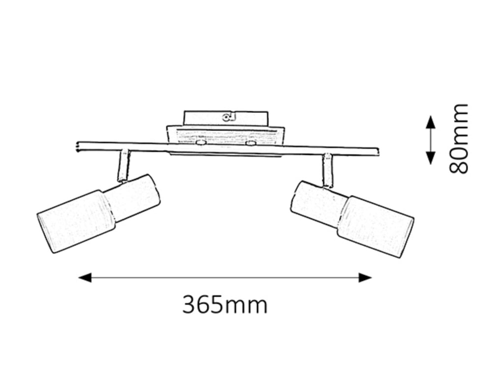 Faretto soffitto Logan cromo/bianco 2xE14 40W Rabalux