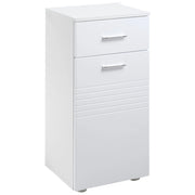 MOBILE BAGNO IN LEGNO CON CASSETTO E 1 ANTA CON MENSOLE 35X30X77.5CM BIANCO