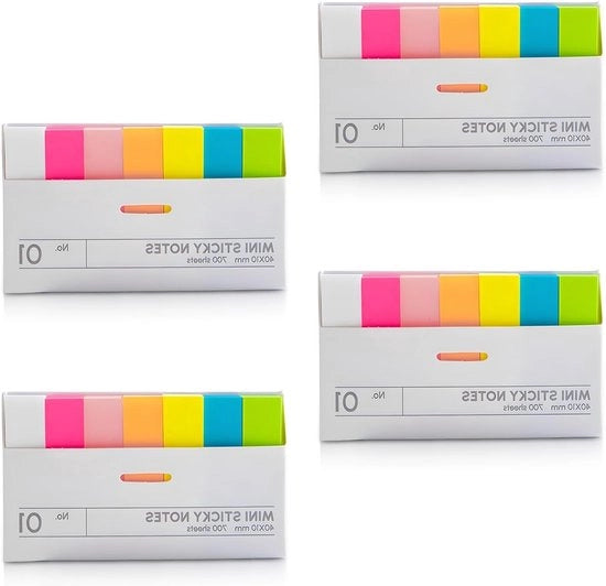 2800 Stuzzichini - 41 x 11 mm Note da Appendere - 7 Colori - Quaderni da Colorare - Must Haves per la Scuola per Materiali di Scrittura - Ufficio - Casa