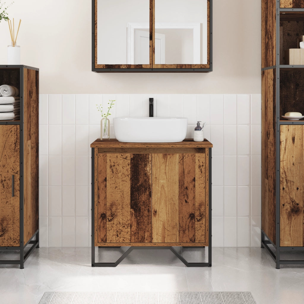 Mobile Lavabo Vecchio Legno 60x35x60 cm Legno ingegnerizzato