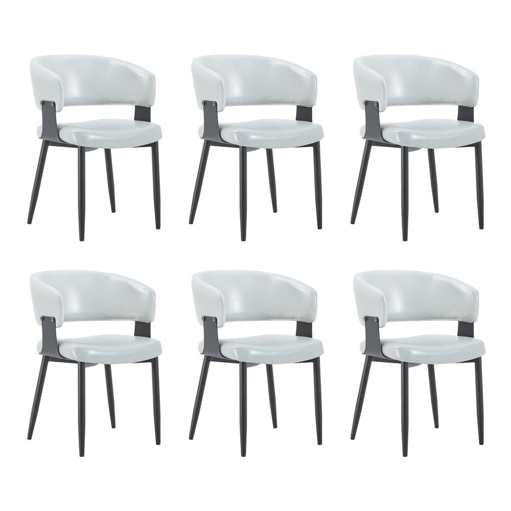Sedie da Pranzo Set 2 Pezzi Stile Retro ¨C MINIMAL ¨C Similpelle, Braccioli, Gambe in Metallo