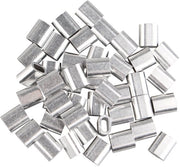 Crimpatura per cavi 50 pezzi - Connettore per cavi in alluminio - Forma ovoidale - Adatto per filo di acciaio da 4 mm - Inox e duraturo - Resistente alla corrosione - Connettore per cavi